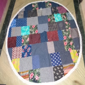 Tapiz de playa con estampado de mandala de retazos Tapiz estampado de algodón de gran tamaño Técnicas de punto - Product Image 3