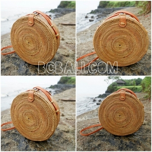 Koleksi tas tangan selempang lingkaran rotan alami kualitas terbaik <span class=keywords><strong>21</strong></span> buah dengan pengiriman gratis - Product Image 1