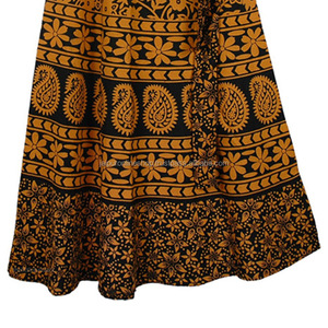 กระโปรงยาวพิมพ์ลายบล็อกราชสถานผู้หญิง - Product Image 3