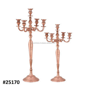 Fabricant de haute qualité bougeoir Unique trois bras argent fait à la main candélabres Table de mariage décoratif pilier bougeoir - Product Image 5