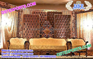 Eye-Catching de distintos paneles de cuero de venta de pelo insertado entre bastidores paneles decoración de escena de boda - Product Image 6