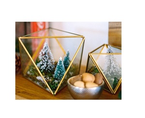 Terrario de vidrio con marco de metal hecho a mano con vidrio y latón de alta calidad para el mejor vendedor para la decoración del hogar y la boda - Product Image 2