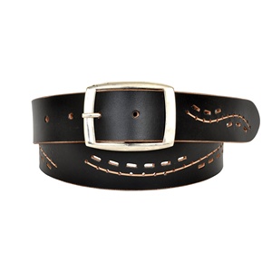 เข็มขัดออกแบบได้ตามต้องการสำหรับทุกเพศหนังสีดำนิ่มและทนทานพร้อมหัวเข็มขัดอัลลอยสไตล์ลำลองขายดีมีหลายขนาดและดีไซน์ให้เลือก - Product Image 1