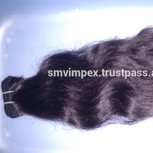 Bonne rétroaction cheveux bruts waft.24 "corps ondulé extension de cheveux humains. Cuticule aligné machine trame temple cheveux humains - Product Image 2