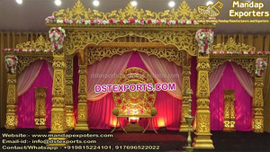 Mandap de Boda Hindú con Corona de Estilo Bollywood en Venta, Mandap de Boda Hindú de Lujo, Nuevo Mandap de Nueva York - Product Image 2