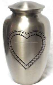 Brassworld India Brown Love Heart Urna de cremación Suministros funerarios Premium - Product Image 2
