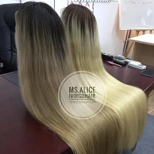 Full Lace Pruik Haar Ombre Kleur Langste 100% Menselijk Haar