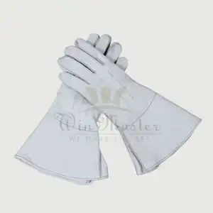 Weiße Leder handschuhe Handschuhe