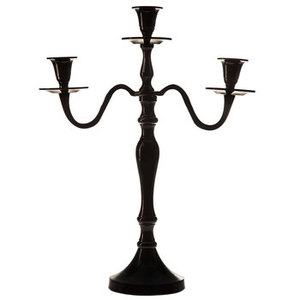 Candelabro negro para el hogar, oficina, boda y decoración navideña, adorno navideño elegante y elegante - Product Image 5