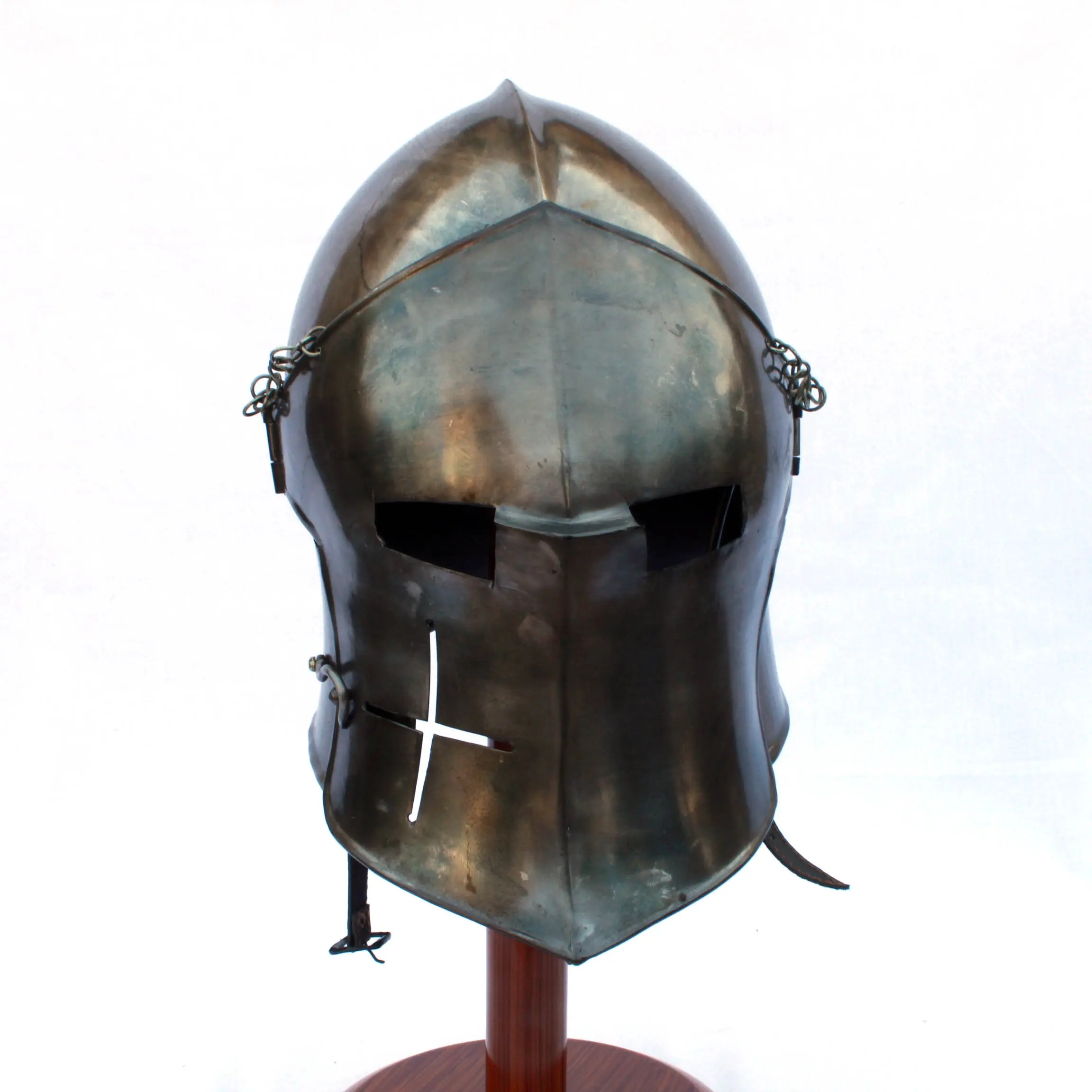 High Quality Selling Medieval War Ancient Vintage Epic Dark Visored Barbuta Wearable Helmet SAIWH919