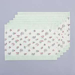 De mano de algodón de la impresión de bloque de mesa esteras y servilleta - Product Image 3