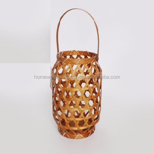 Bougeoir en bambou fait à la main, décoration de maison, lanterne en bambou, vente en gros - Product Image 5