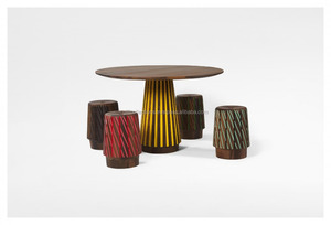 High Quality Wooden <b>table</b> Decorative Garden <b>Stool</b> Outdoor And Indoor <b>Table</b> and <b>Stool</b> Best Price for Export - Product Image 2