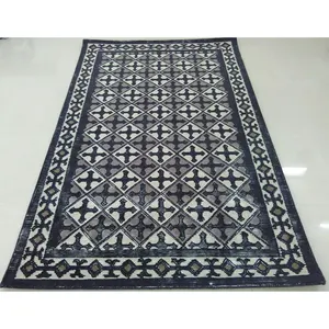 Tapis en laine peignée à la main, tapis rectangulaire, vente en gros