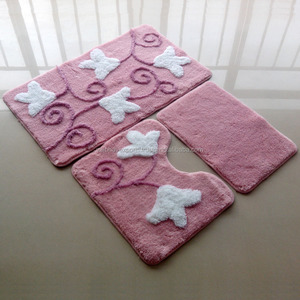 Ensemble de tapis de bain deux pièces classiques de haute qualité en coton doux et confortable avec un beau motif solide - Product Image 6