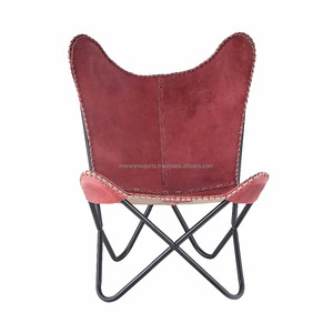 Chaise papillon antique en bois massif rose - Meubles de salon - Product Image 2