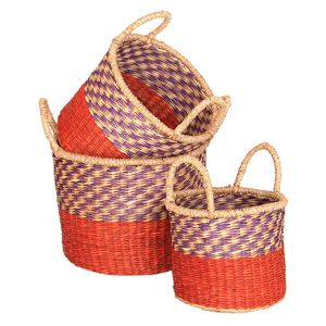 Wholesale <b>Seagrass</b> Weaving Laundry <b>Basket</b> With Handles - Product Image 2