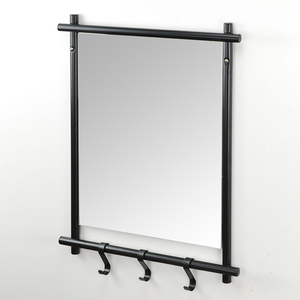 ท่อกลมติดผนังกระจกสี่เหลี่ยมผืนผ้าพร้อมตะขอรูปทรง3 S - Product Image 1