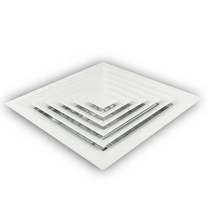 4路方形通风铝制天花板扩散器 - Product Image 2