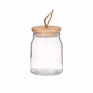 Bougies en verre transparent, pot de cire en verre PREMIUM avec bois - Product Image 4