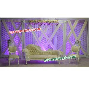 ฉากตกแต่งงานแต่งแบบเอเชียสไตล์วิคตอเรียน,ฉากตกแต่งงานแต่งแบบอินเดียแผงฉากหลังสำหรับตกแต่งเวที - Product Image 1