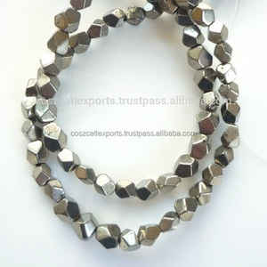 Cuentas facetadas de 5-6mm de piedra preciosa negra, pepitas de cristal y hilo de vidrio para bisutería - Product Image 1