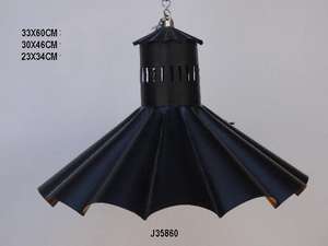 Lámparas colgantes de techo de hierro de alta calidad en revestimiento de polvo verde Lámparas colgantes de techo de metal Lámpara colgante redonda Decoración del hogar - Product Image 4