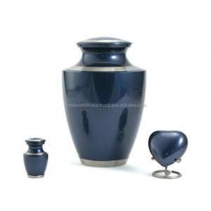 American Style <b>Large</b> Cremation <b>Urn</b> 3-Piece Set Premium Brassworld India Funeral Supplies - Product Image 5