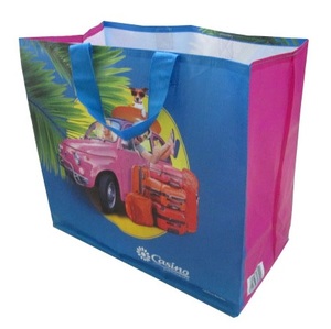 Bolsa de compras tejida reutilizable de 100GSM con laminación de plástico PP para productos del hogar, vacaciones y exportación - Product Image 1