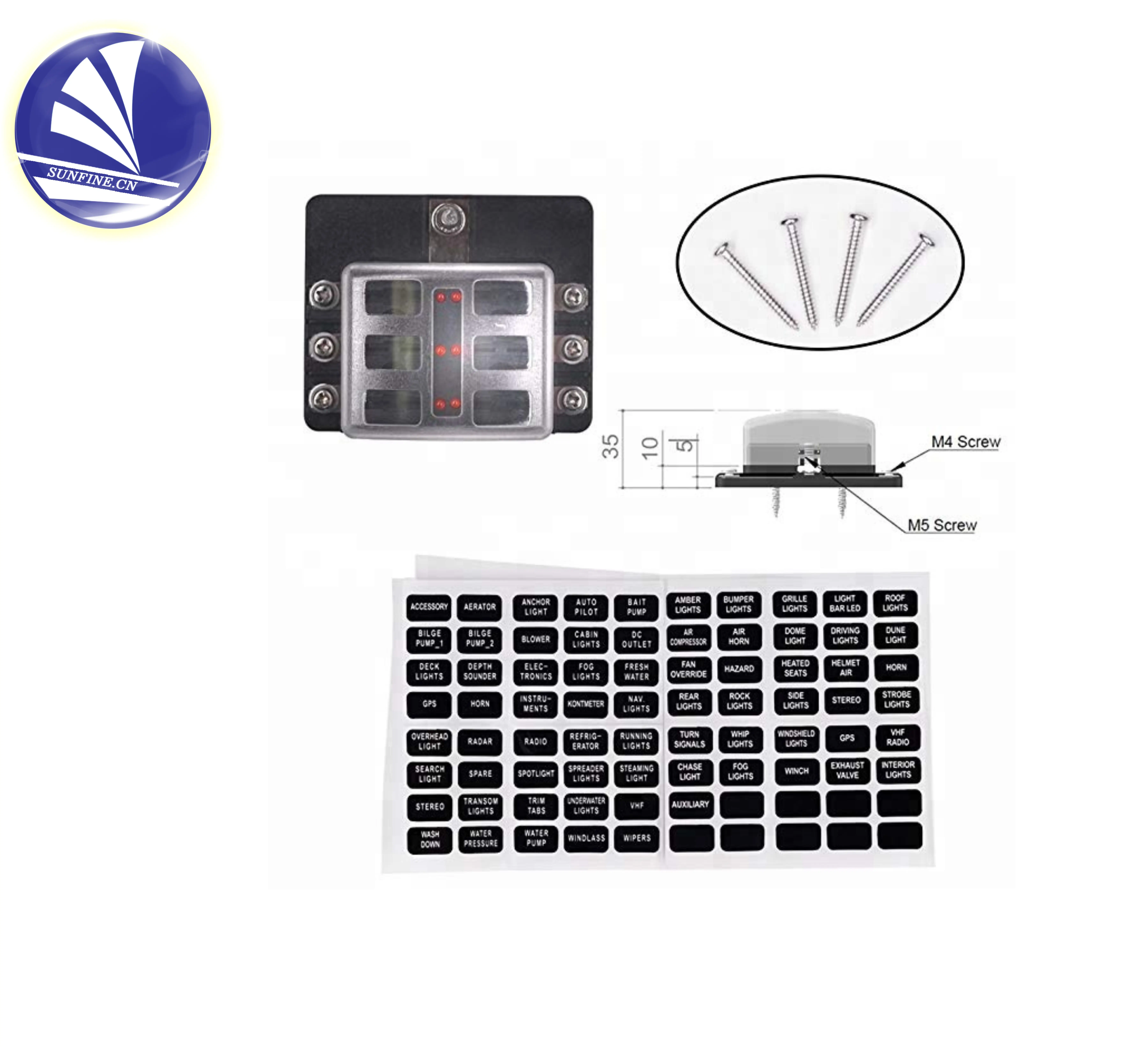 Блок предохранителей ATC ATO, 6 видов цепи, для автомобилей, морских автомобилей