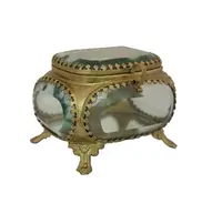 bevelled glass brass box