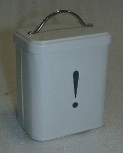 Decorative Round Shape High Quality Metal Tin <b>Compost</b> Canister Container Boxes with Handle - Product Image 4