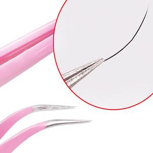 WHOLESALE Set of 2 Professional Stainless Steel Pink Steel Straight Bend Tweezer Nippers For Eyelash <b>Extensions</b> <b>Nail</b> Art 2026 - Product Image 4