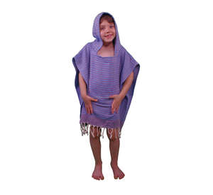 Hooded <b>Turkish</b> <b>Towel</b> Poncho Surf Woman Man and Kids Midas Hooded Kids Poncho Collection 100% Cotton - Product Image 1