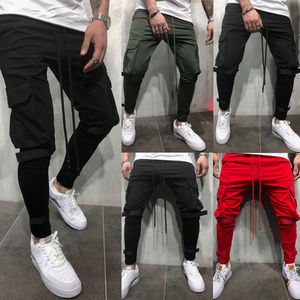 Pantalon de Jogging droit urbain pour hommes, coupe crayon, décontracté, avec Logo personnalisé, à poches, Design de poche, nouvelle collection, 2021 - Product Image 5