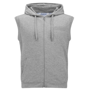 2023 Hot Sale <b>Men's</b> Autumn <b>Sleeveless</b> <b>Hoodie</b> 100% Cotton Fitness Sports Plain Color - Product Image 4