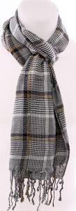 Trendy Mini Check Pattern Long Viscose <b>Scarf</b> <b>Set</b> Soft Cotton Adult Accessory Including <b>Hat</b> and <b>Gloves</b> - Product Image 2