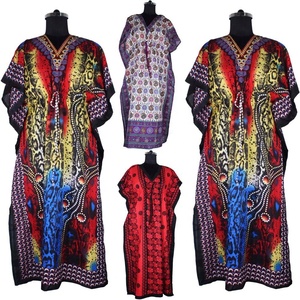 Latest Designer Beach Dress Hot Sale Beachwear 100% Cotton Long <b>Kaftan</b> Womens Cotton <b>Kaftan</b> Maxi Sundress Loose Dress Hippie - Product Image 1