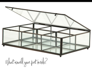 Boîte de rangement décorative rectangulaire en verre pour la maison et les bijoux emballés dans un carton pour la décoration de la maison et des bijoux - Product Image 3