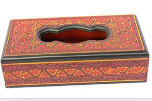 Laca Work Fancy caja de pañuelos de madera, caja de madera caja de pañuelos hecha a mano personalizada de Pakistán, soporte de pañuelos de madera colorido - Product Image 3