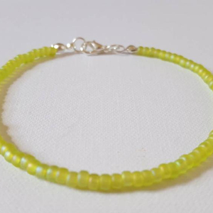 Handmade Happiness Lime Green Seed <b>Bead</b> <b>Bracelet</b> - Product Image 1