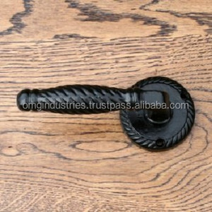 Poignée de porte carrée en fonte noir mat sans clé, prix usine, vente en gros - Product Image 4
