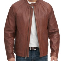 Chaquetas de cuero personalizadas a la moda para hombre estilo motorista ropa informal de piel auténtica de la mejor calidad con estilo