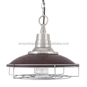 <b>Red</b> and Silver Antique Design Pendant <b>Lamp</b> Metal Iron Dinning Table Balcony Hanging Pendant Decor <b>Lamp</b> - Product Image 2