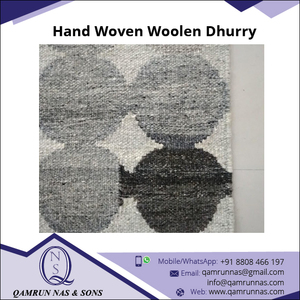 Magnifiques tapis Dhurry réversibles en laine, tissés à la main, modernes, à tissage plat, antidérapants, adaptés aux animaux domestiques, tapis de prière, nouveauté, à prix abordable - Product Image 4