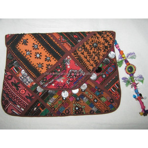 Vintage Banjara Hand Embroidered Bohemian Clutch <b>Bag</b> for Women High on Demand Indian Export Party Purse Handbag - Product Image 4