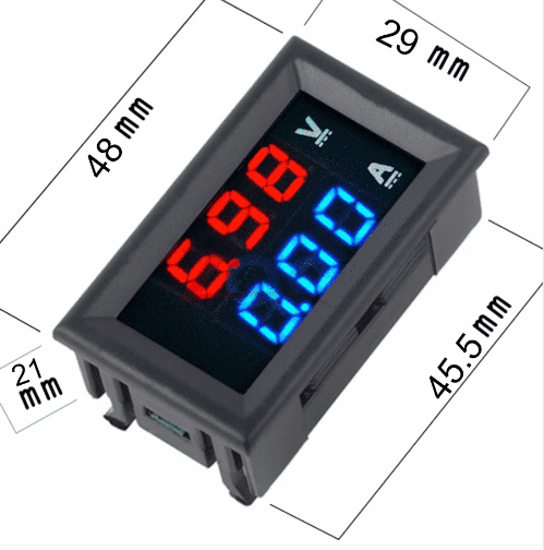 Akozon Ampèremètre Voltmètre Numérique 0.28 Pouces Deux Fils DC 3.0-30V Indicateur De Tension D'affichage à LED(Rouge) En Destockage Et Reconditionné Chez