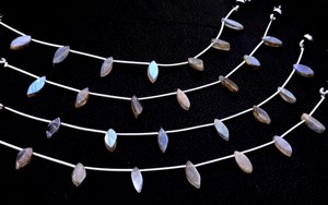 Cuentas de forma de marquesa de labradorita Natural de alta calidad, piedra preciosa Flash azul, Briolette impresionante para la fabricación de joyas al por mayor - Product Image 4