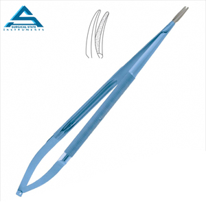 Desain Baru Pemegang Jarum Mikro Instrumen Gigi (W/Pegangan Bayonet Bulat) Melengkung, Mikro Tc Dilapisi 23.5Cm Kemasan Disesuaikan - Product Image 4