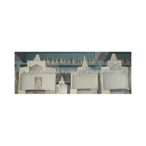 Piedra de mármol tallada a mano, templo hindú decorativo para el hogar - Product Image 1